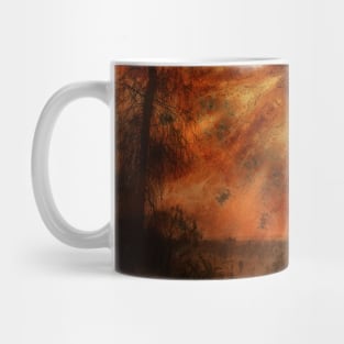 Alien sunset landscape Mug